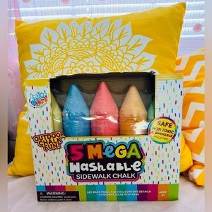 Anker Art 5 Mega Colorful Washable Non Toxic Sidewalk Chalk NWT
